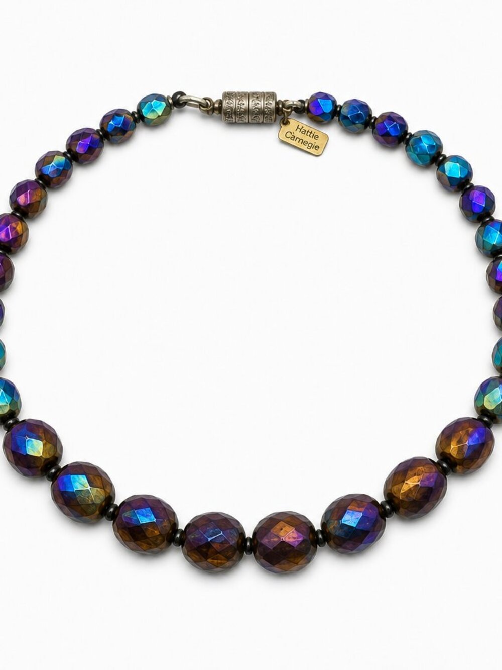 Vintage Hattie Carnegie Glass Bead Necklace | Hand Tied Multicolor Beads
